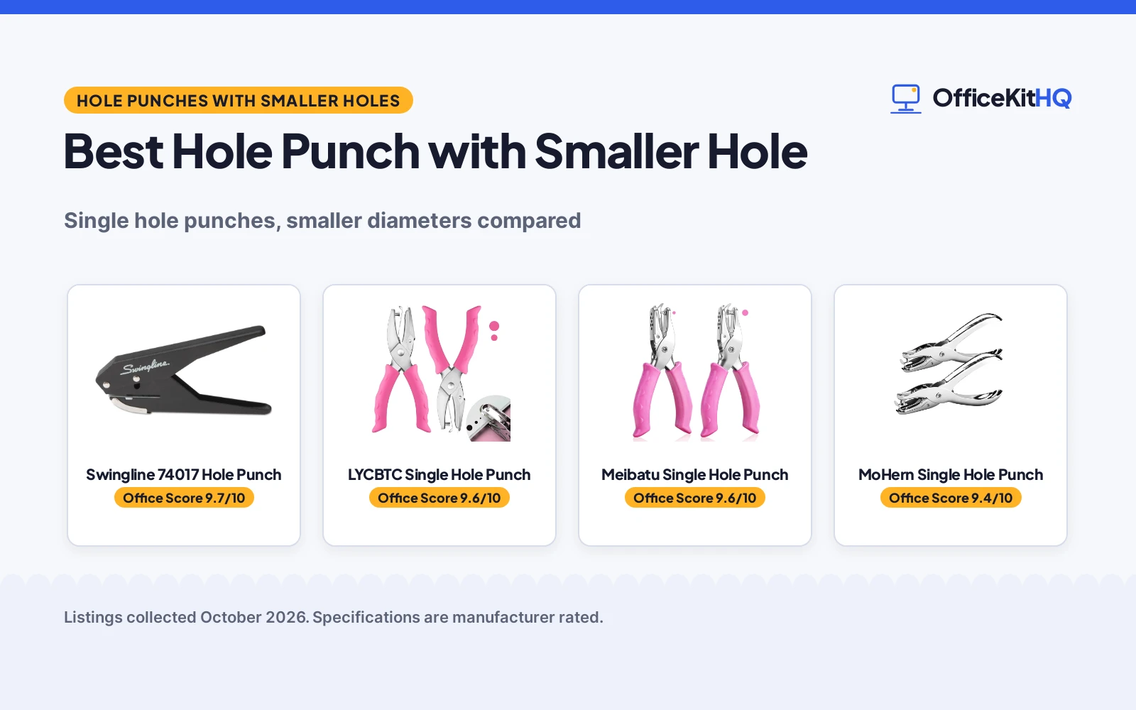 Best Hole Punch with Smaller Hole (2026): 4 Picks Compared
