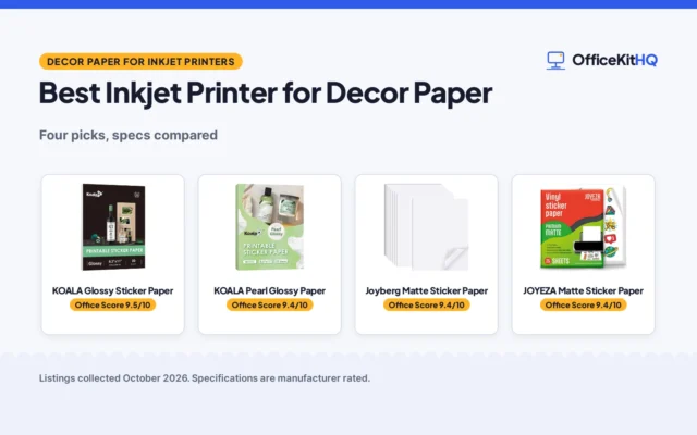 Best Inkjet Printer for Decor Paper (2026): 4 Picks Compared