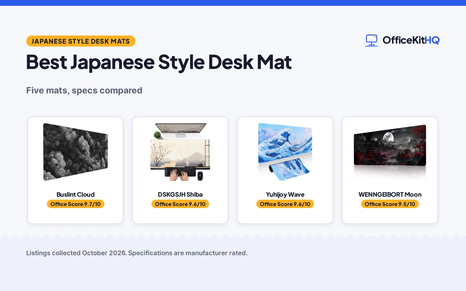 Best Japanese Style Desk Mat (2026): 5 Mats Compared