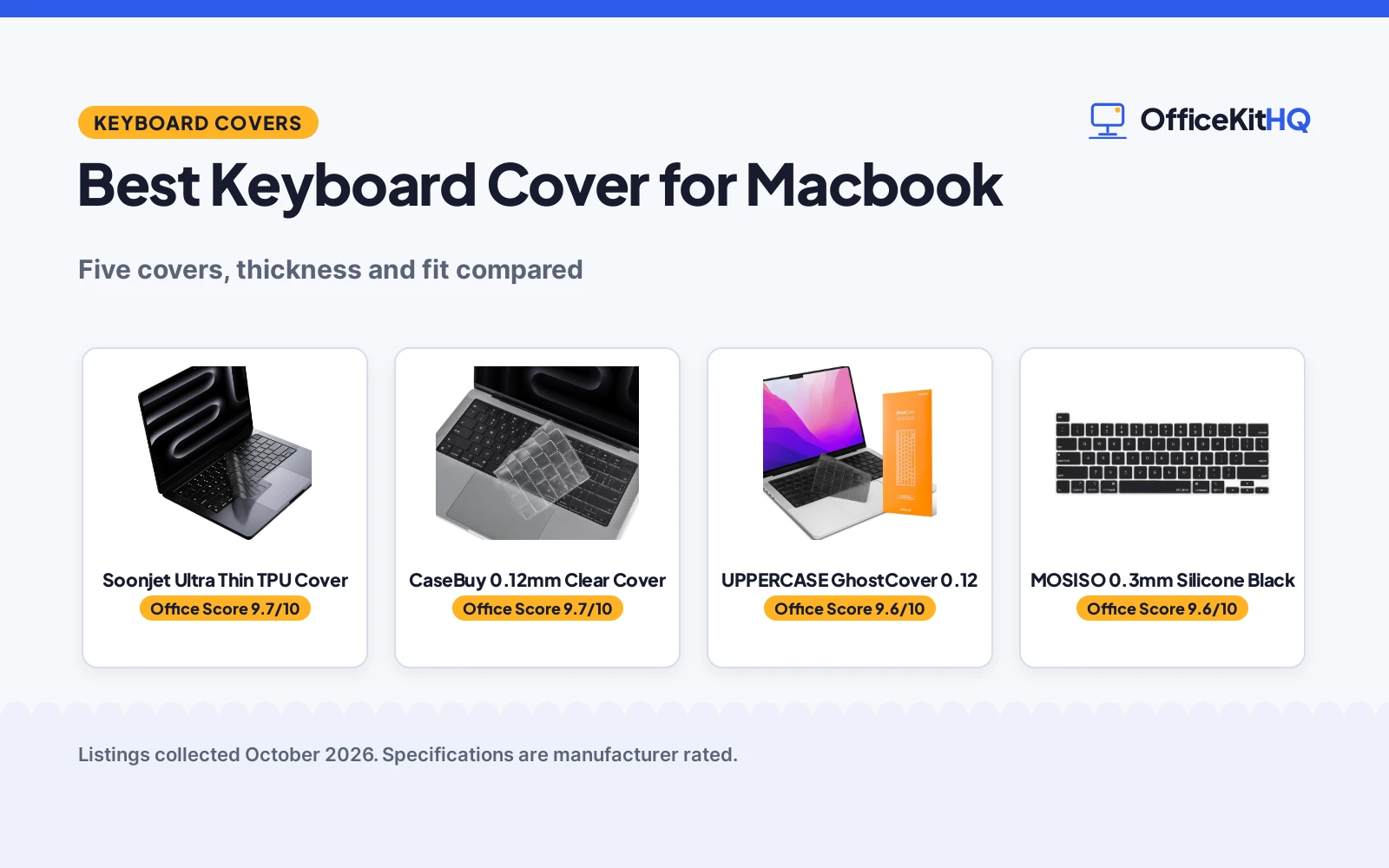 Best Keyboard Cover for Macbook (2026): 5 Compared