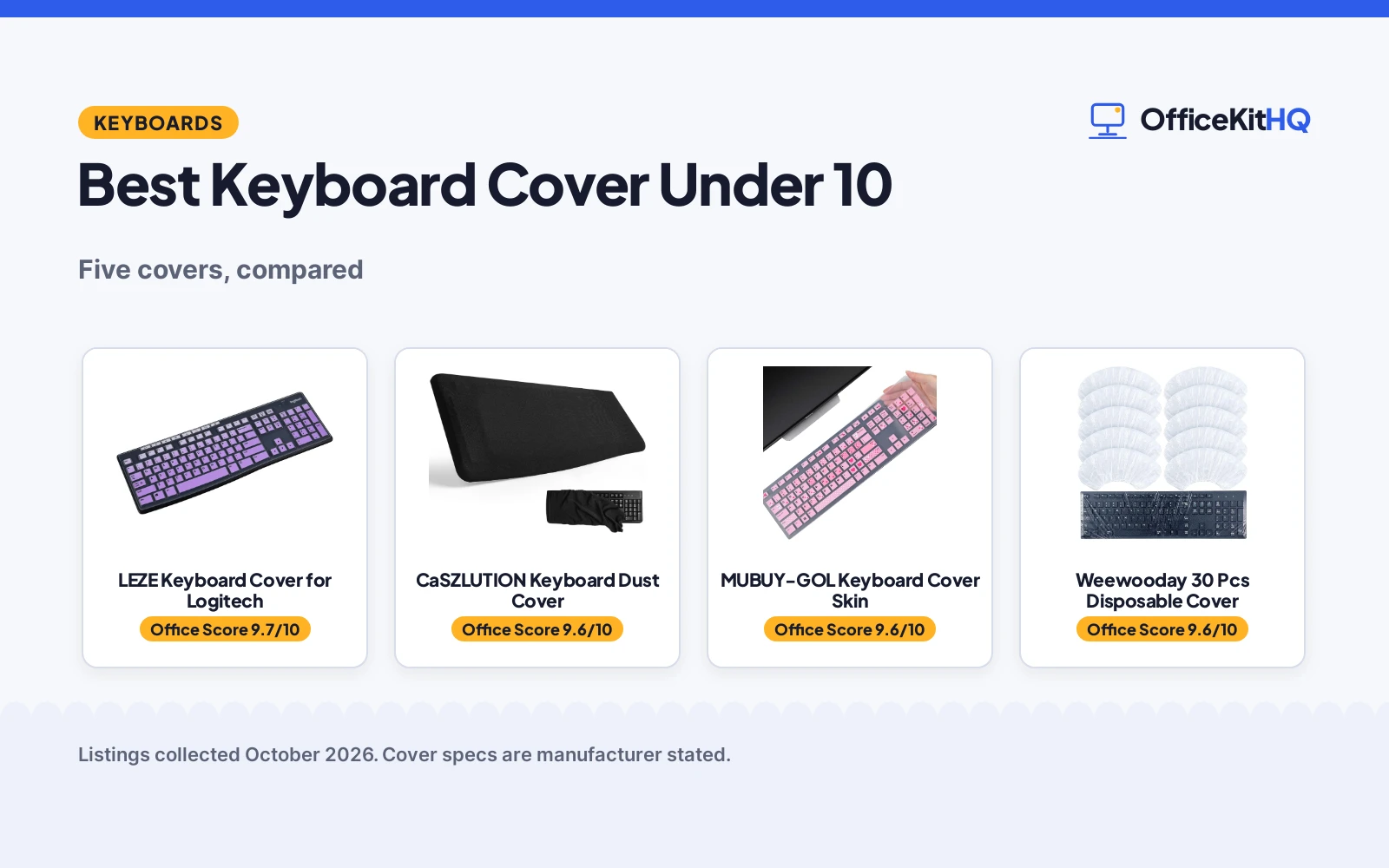Best Keyboard Cover Under 10 (2026): 5 Compared
