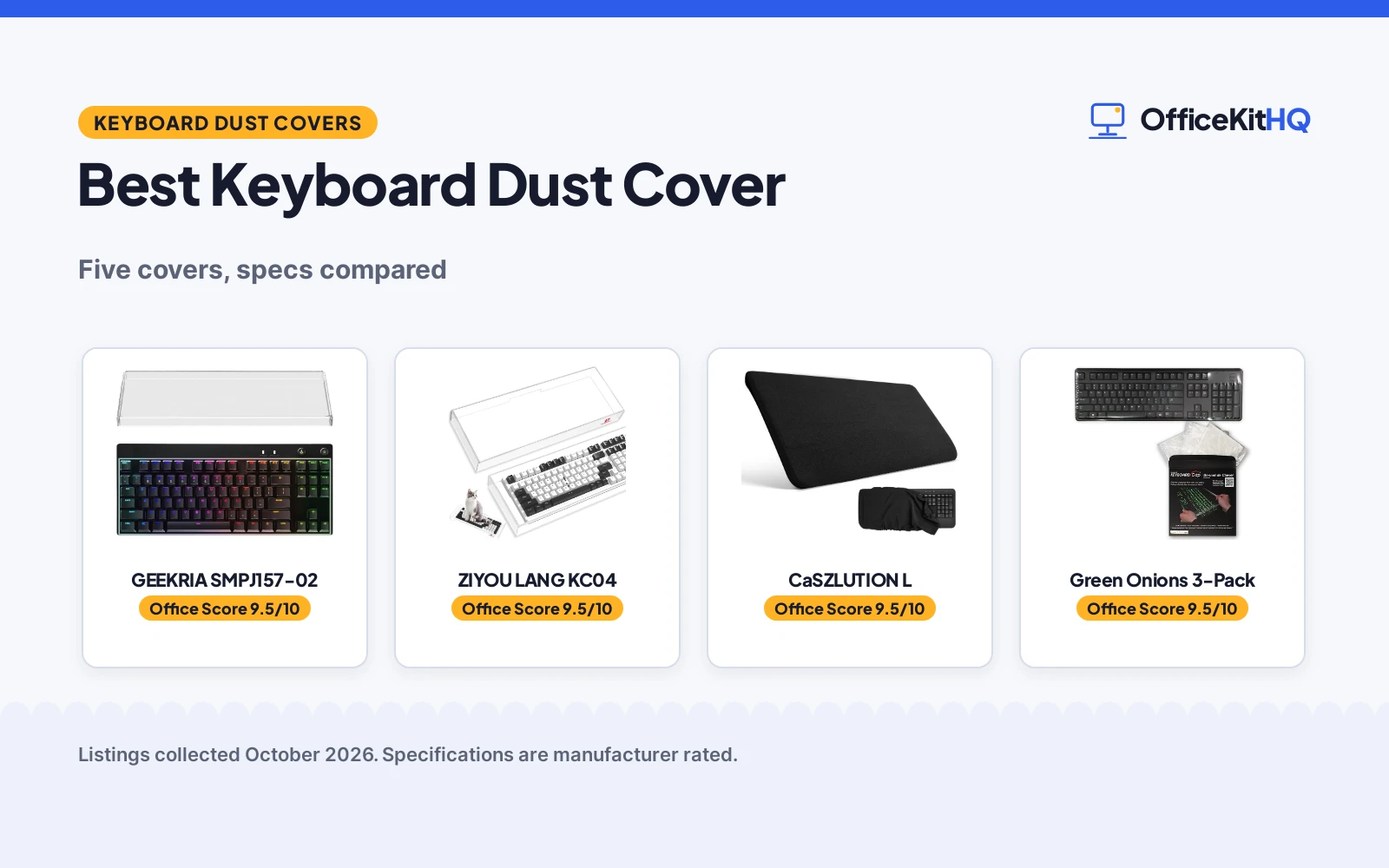 Best Keyboard Dust Cover (2026): 5 Covers Compared