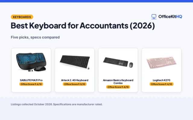 Best Keyboard for Accountants (2026): 5 Picks Compared