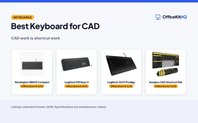 Best Keyboard for CAD (2026): 4 Compared