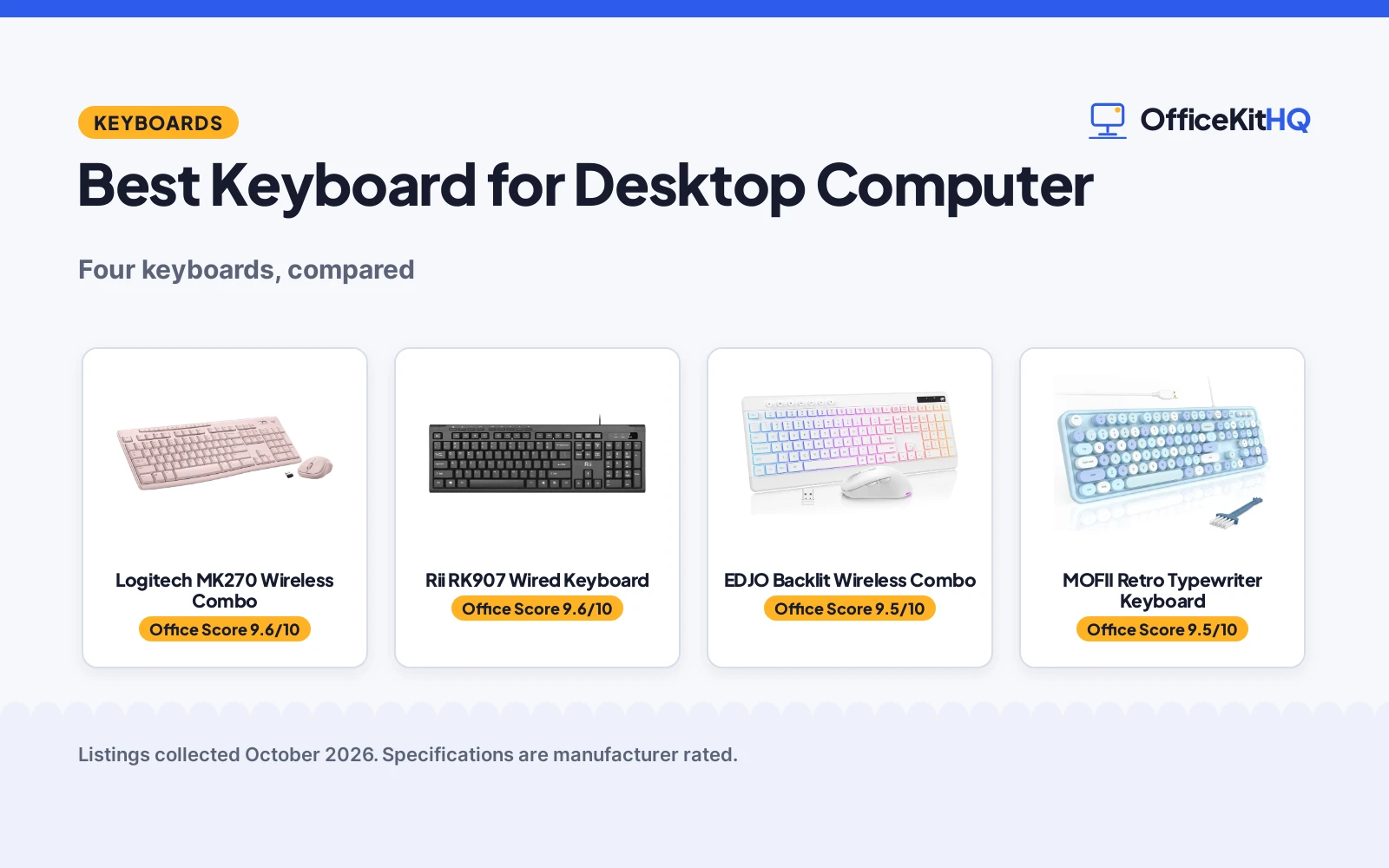 Best Keyboard for Desktop Computer (2026)