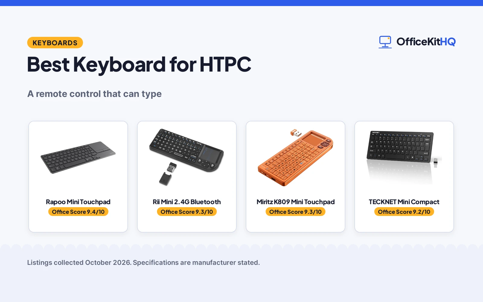 Best Keyboard for HTPC (2026): 4 Compared