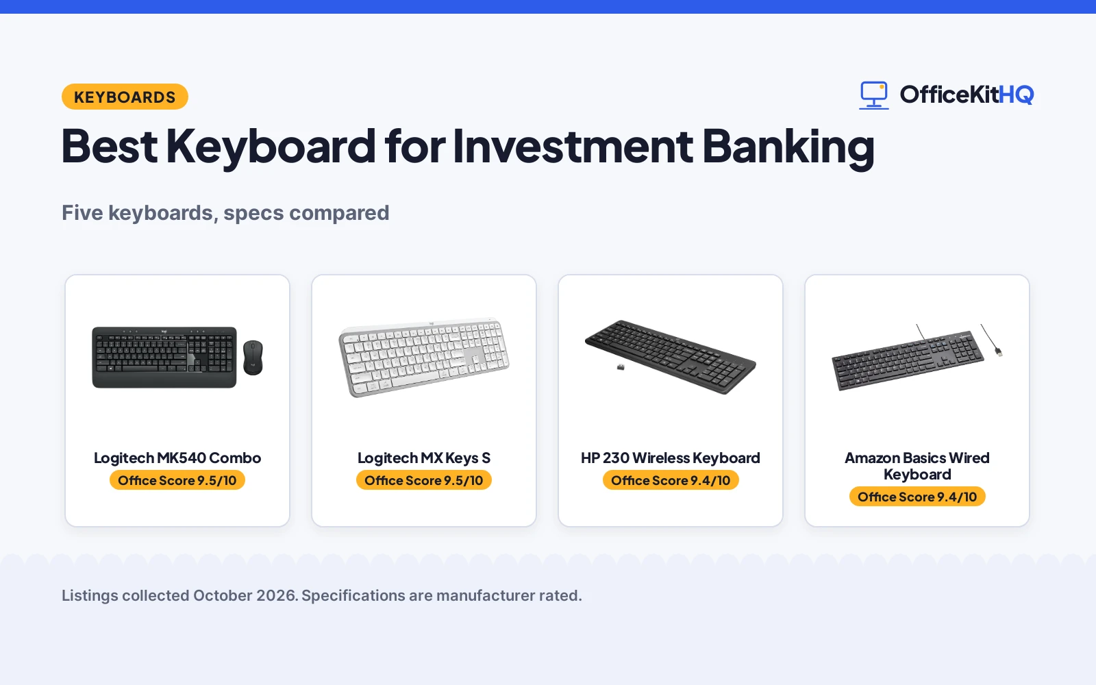 Best Keyboard for Investment Banking (2026): 5 Compared