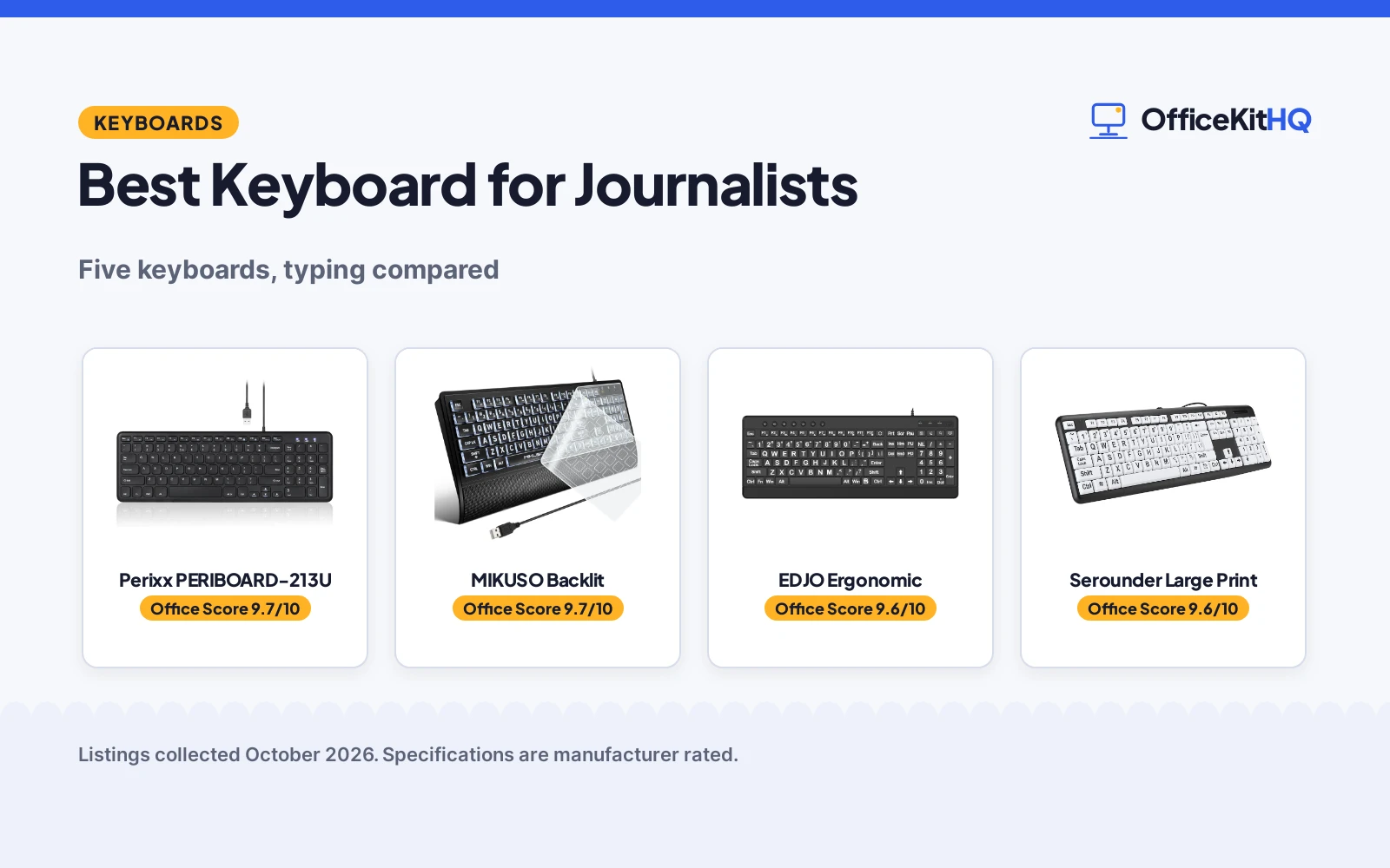 Best Keyboard for Journalists: 5 Keyboards Compared for Typing