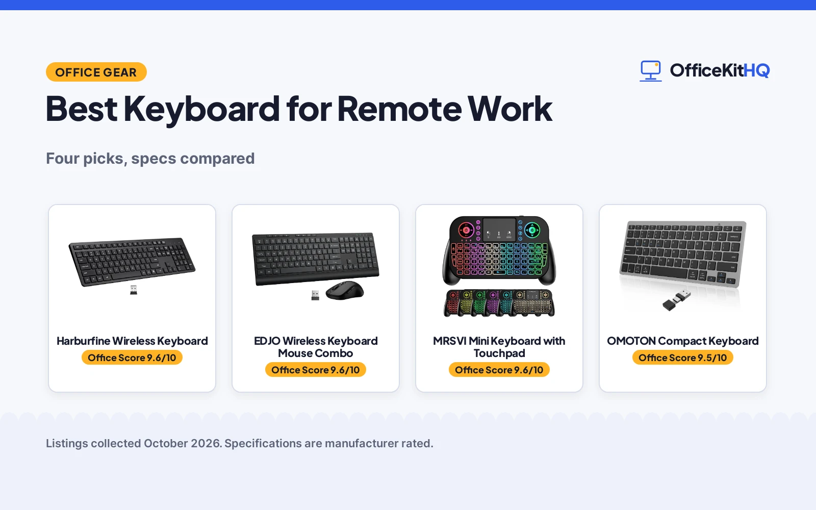 Best Keyboard for Remote Work (2026): 4 Compared