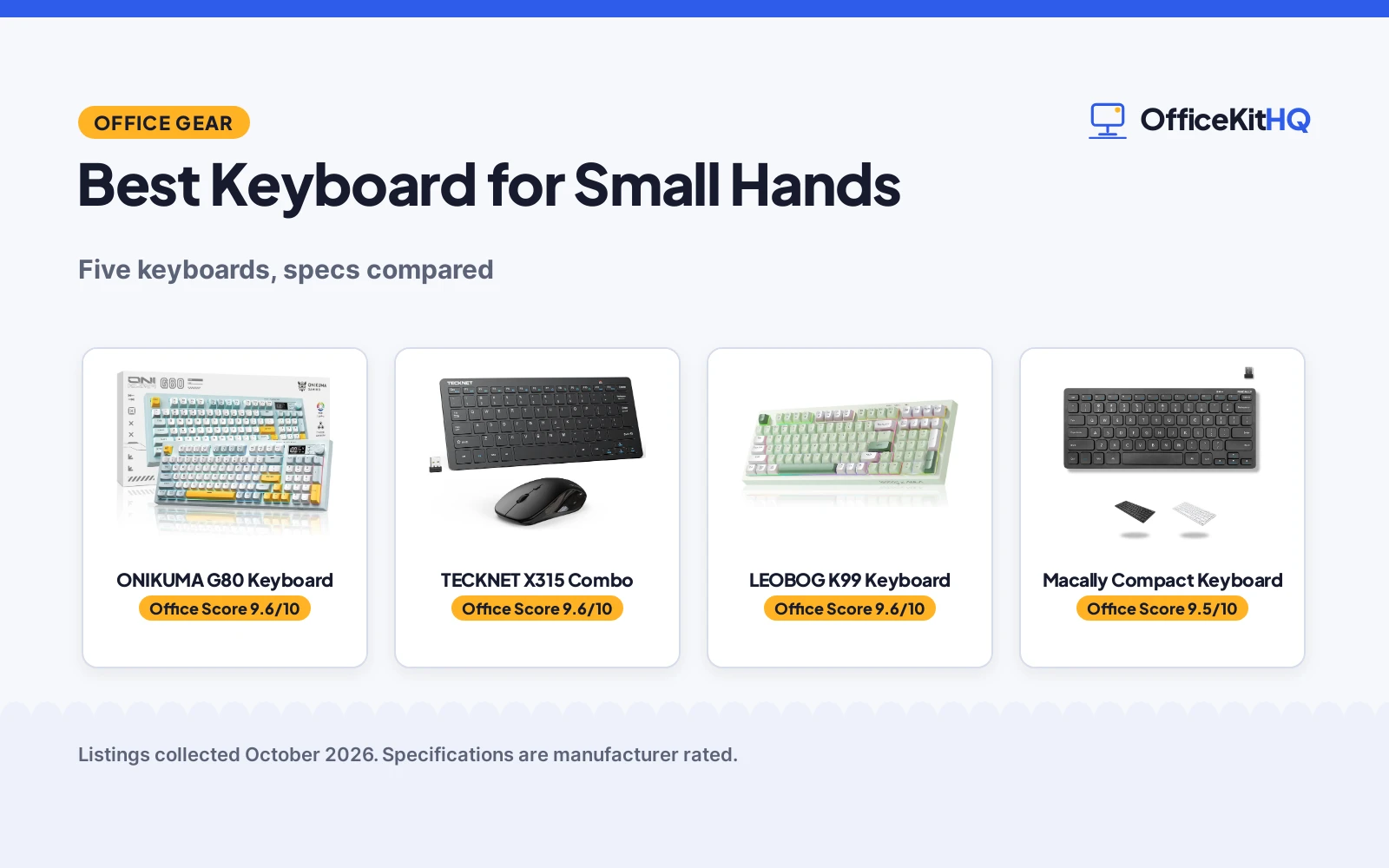 Best Keyboard for Small Hands (2026): 5 Compared