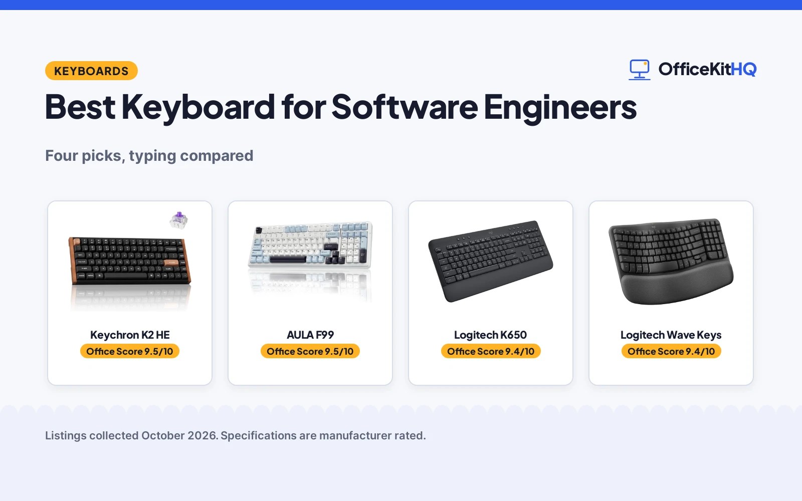 Best Keyboard for Software Engineers (2026): 4 Picks