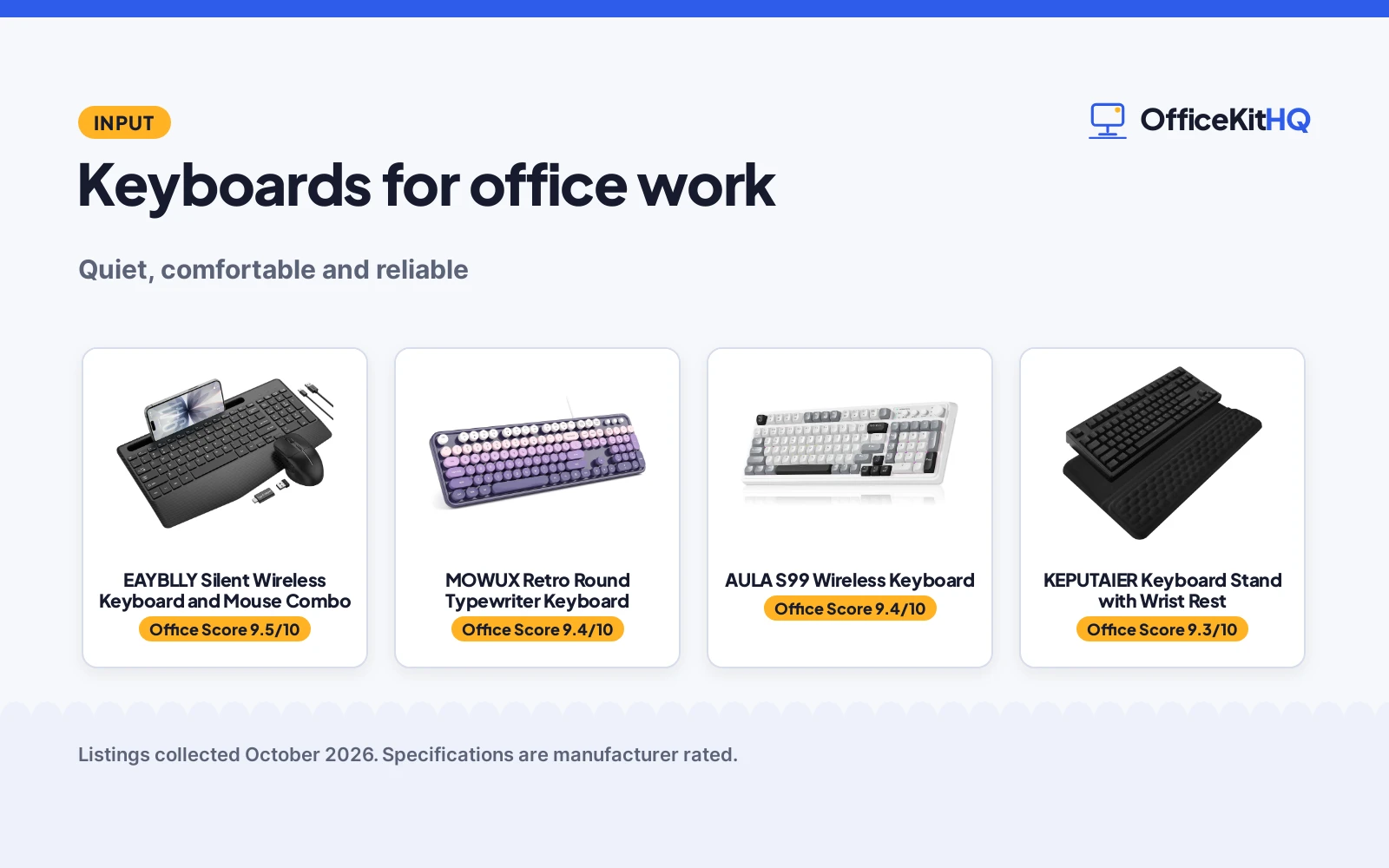 Best Keyboard for the Office (2026): 4 Picks