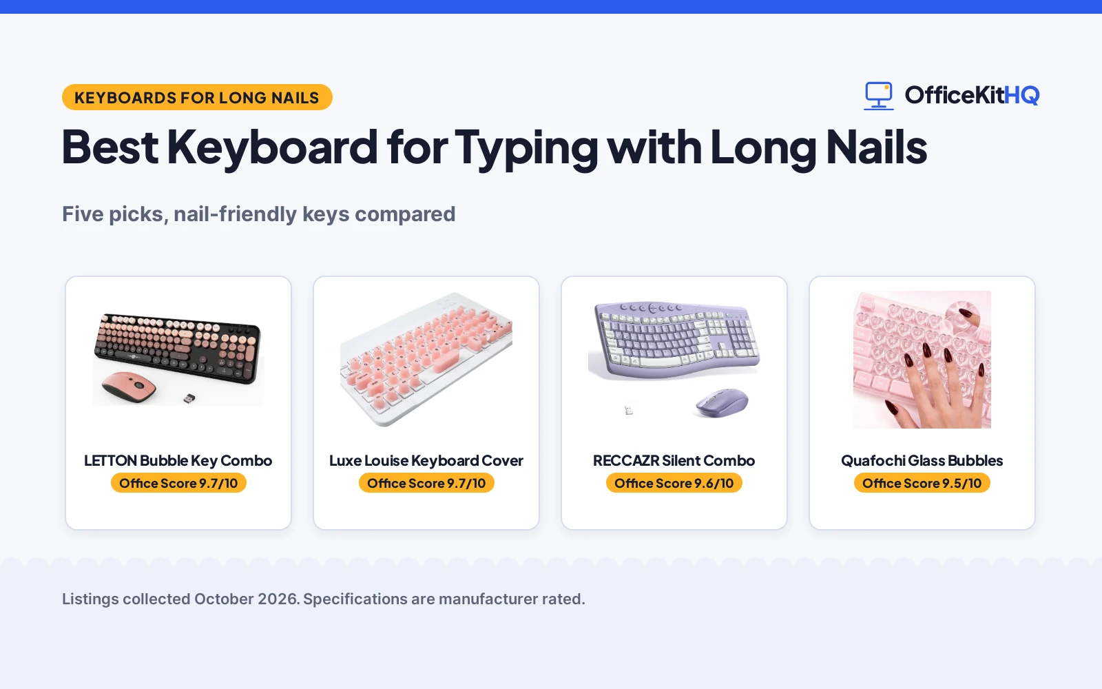Best Keyboard for Typing with Long Nails (2026)