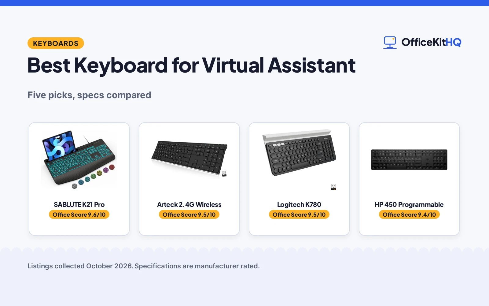 Best Keyboard for Virtual Assistant (2026): 5 Picks