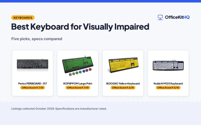 Best Keyboard for Visually Impaired (2026): 5 Picks