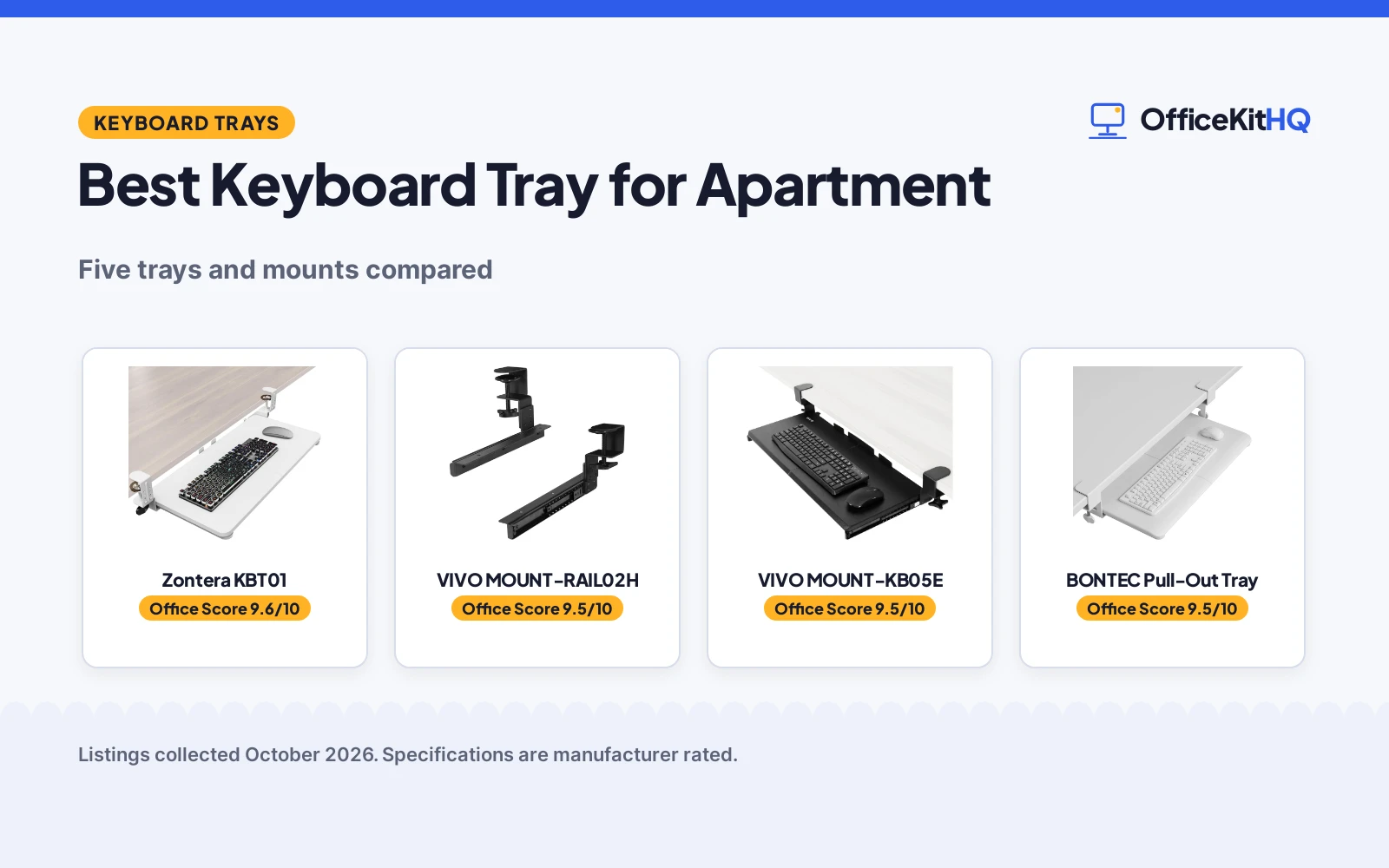 Best Keyboard Tray for Apartment (2026): 5 Compared