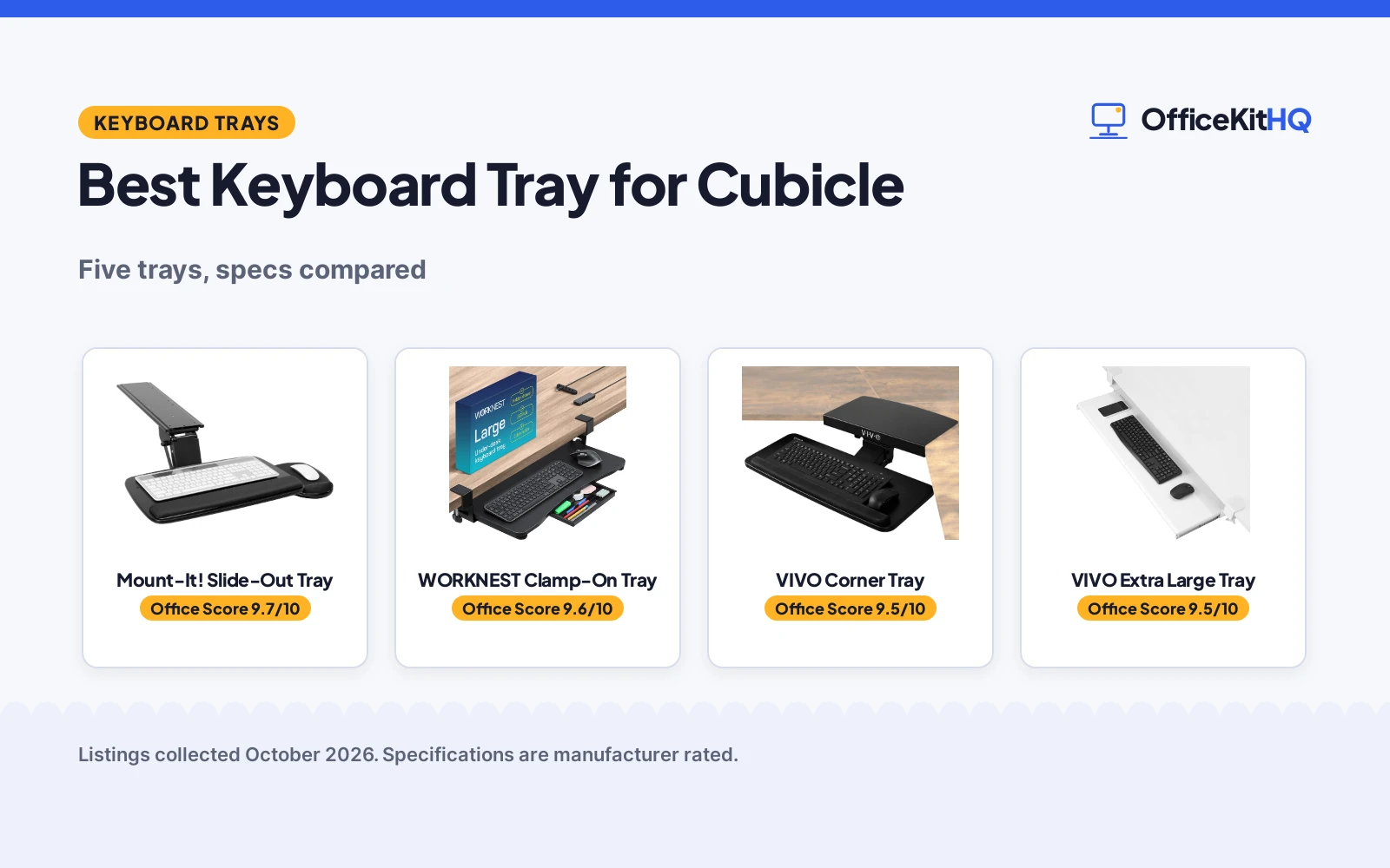 Best Keyboard Tray for Cubicle (2026): 5 Trays Compared