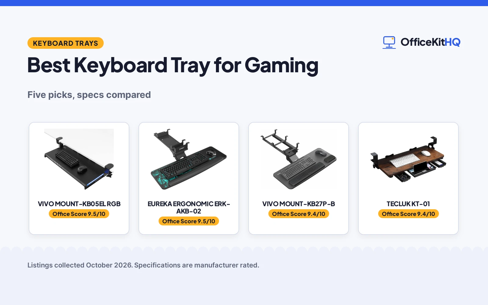 Best Keyboard Tray for Gaming (2026): 5 Compared
