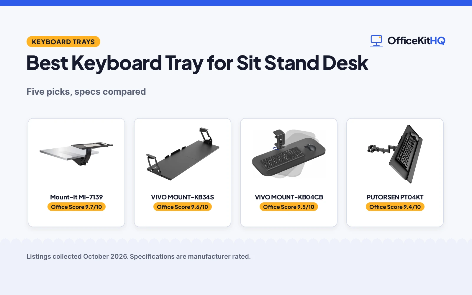 Best Keyboard Tray for Sit Stand Desk (2026): 5 Compared