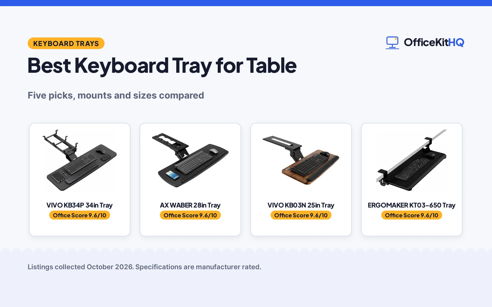 Best Keyboard Tray for Table (2026): 5 Compared