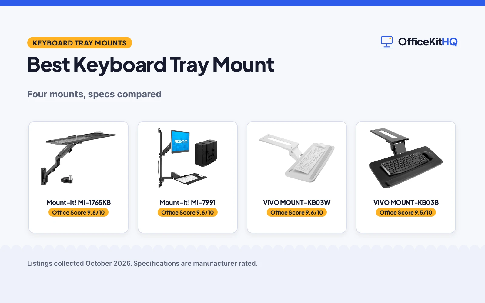 Best Keyboard Tray Mount (2026): 4 Mounts Compared