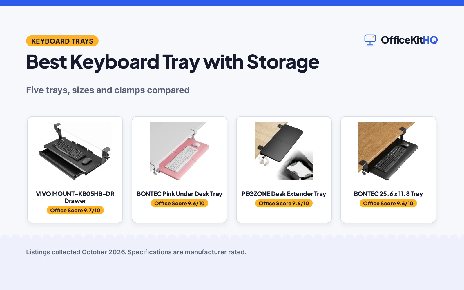 Best Keyboard Tray with Storage (2026): 5 Compared