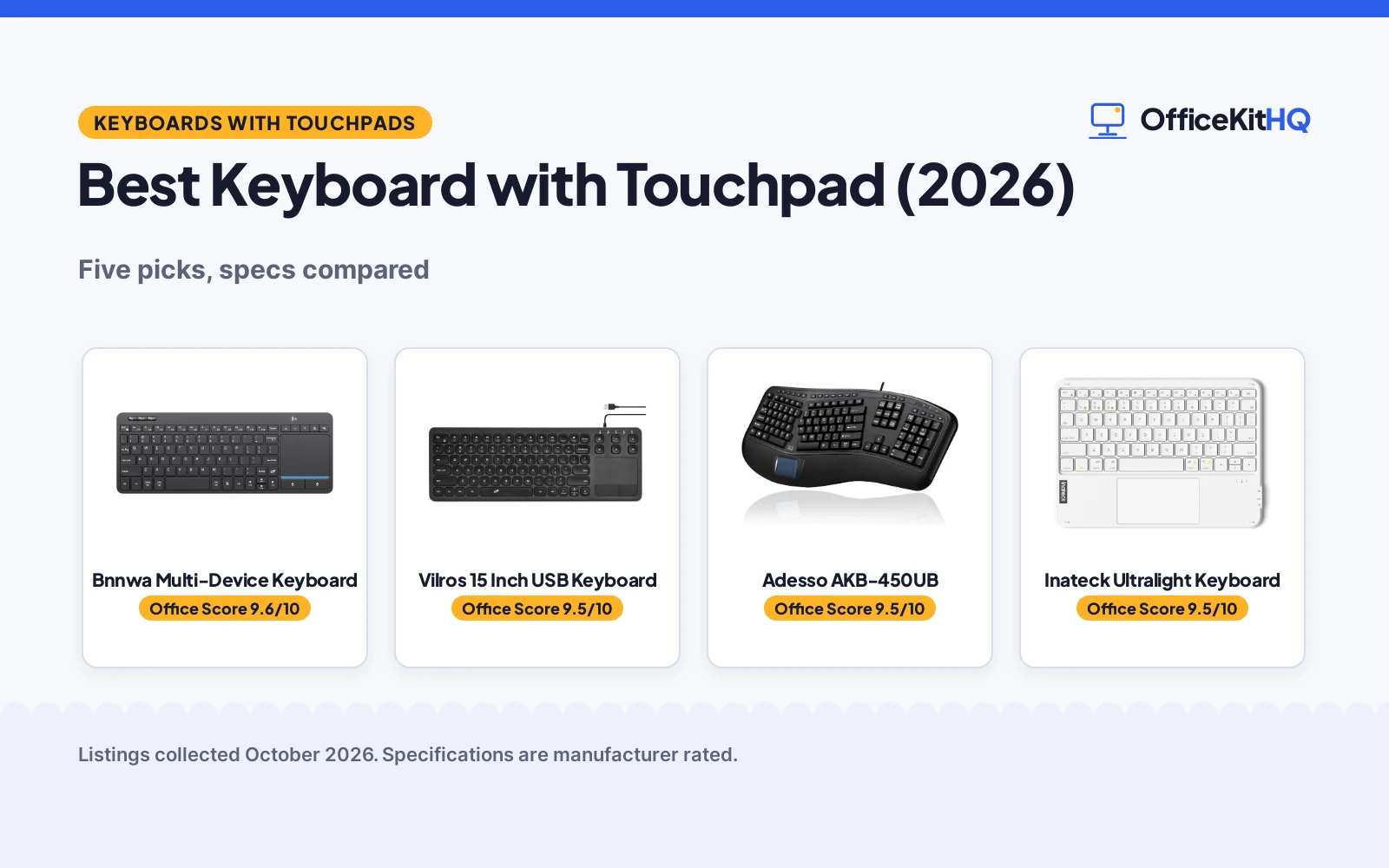 Best Keyboard with Touchpad (2026): 5 Compared