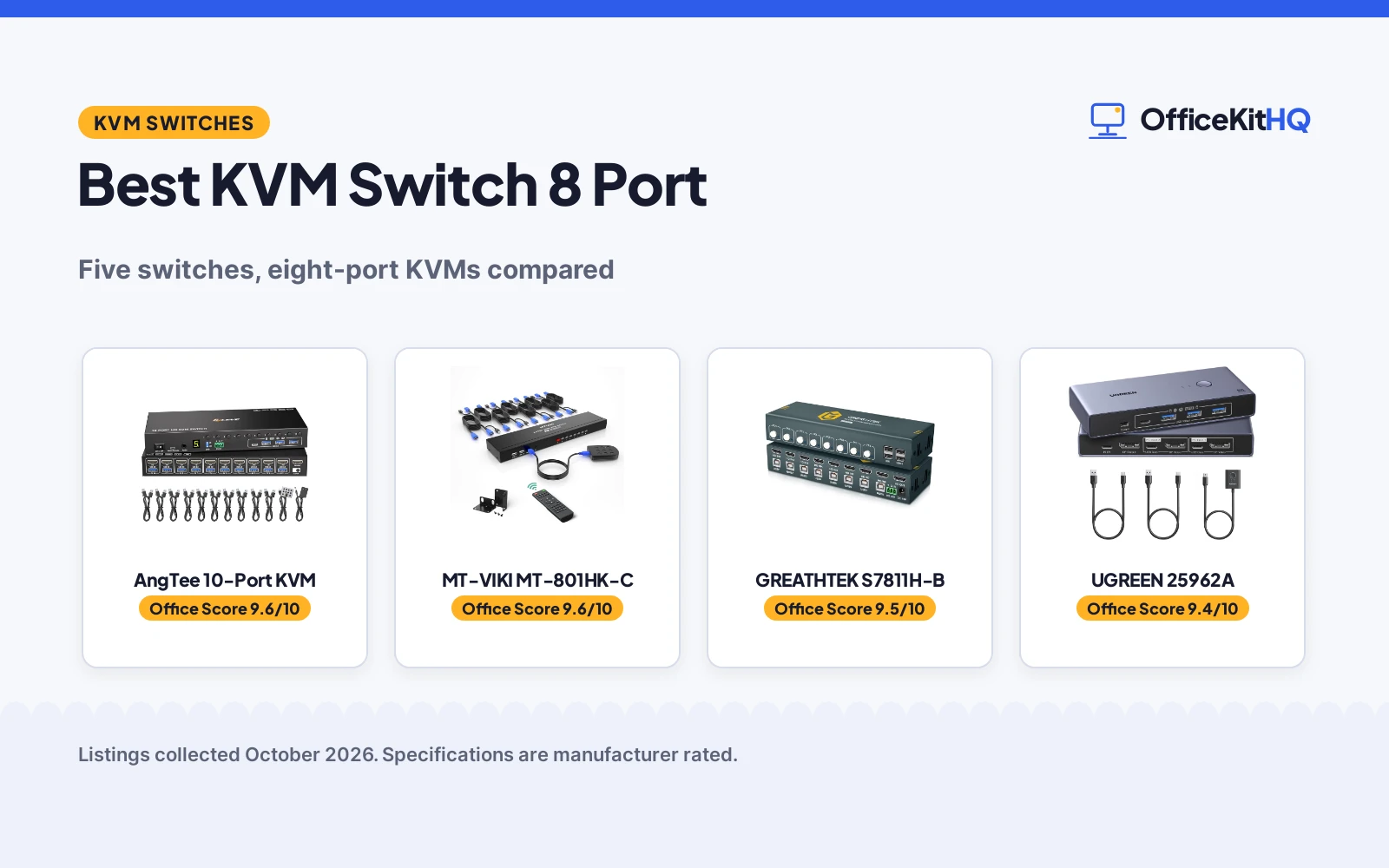 Best KVM Switch 8 Port (2026): 5 Picks Compared