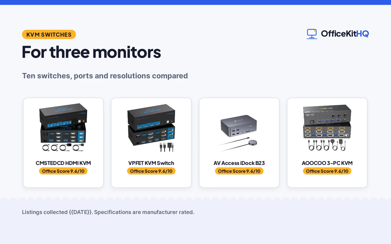 Best KVM Switch for 3 Monitors (2026)