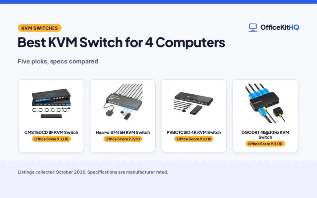 Best KVM Switch for 4 Computers (2026): 5 Compared