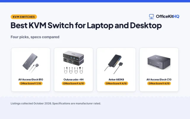 Best KVM Switch for Laptop and Desktop (2026): 4 Compared