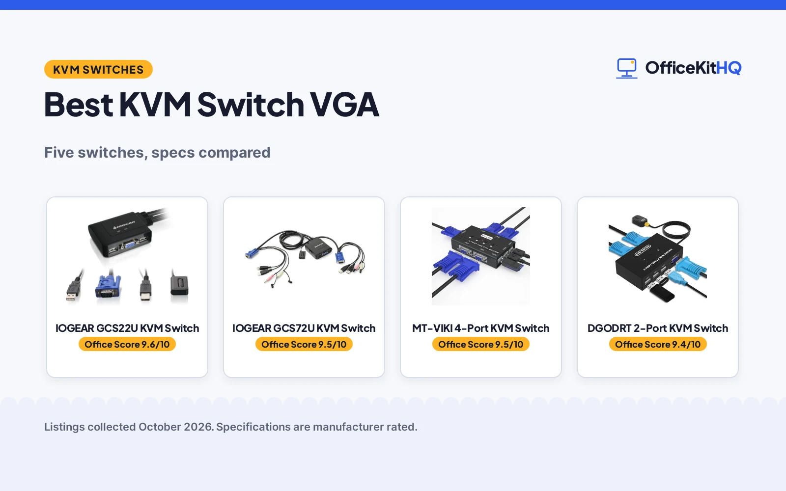 Best KVM Switch VGA (2026): 5 Switches Compared