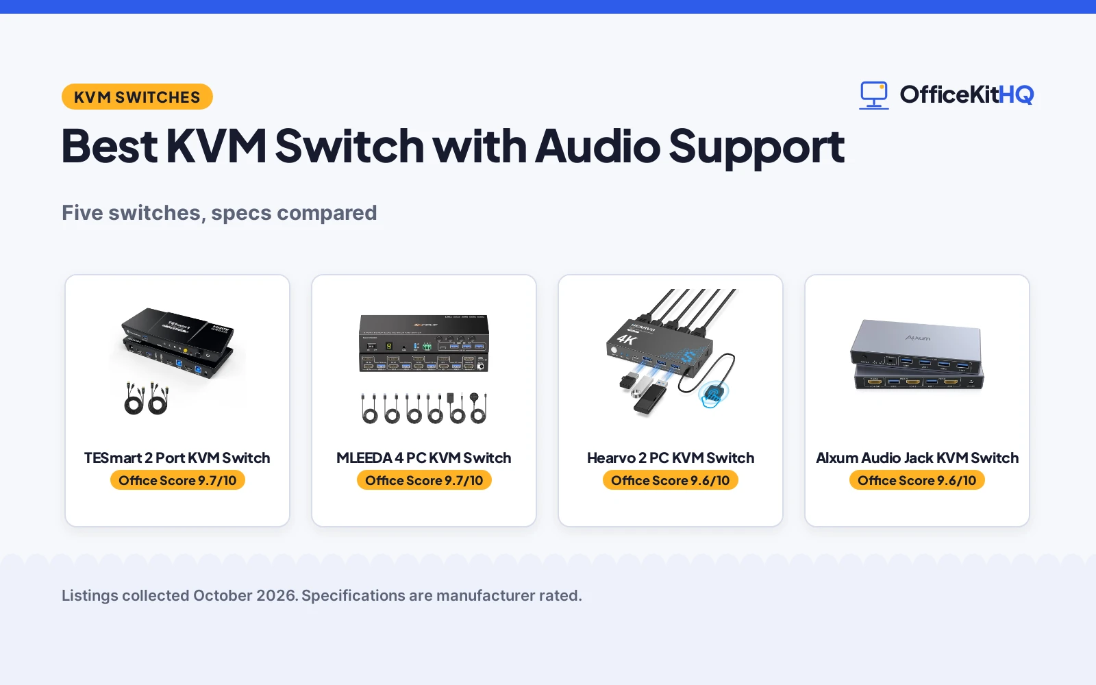 Best KVM Switch with Audio Support (2026): 5 Compared