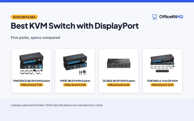 Best KVM Switch with DisplayPort (2026): 5 Switches Compared