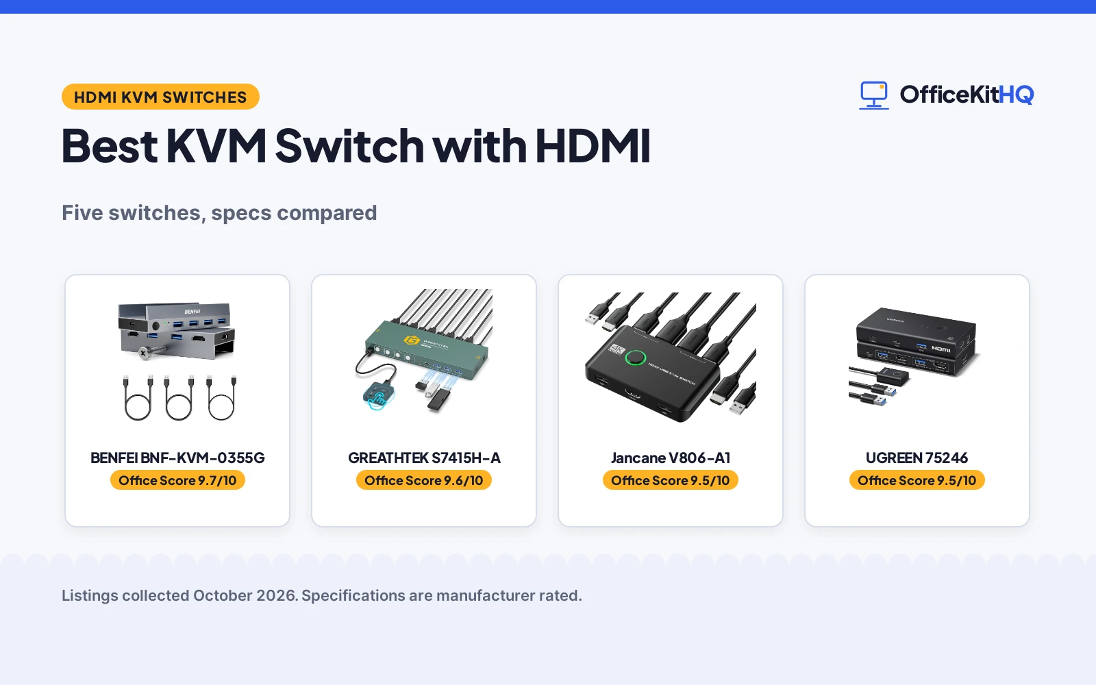 Best KVM Switch with HDMI (2026): 5 Switches Compared