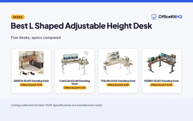 Best L Shaped Adjustable Height Desk (2026): 5 Compared