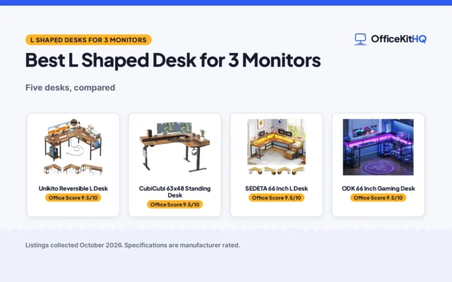 Best L Shaped Desk for 3 Monitors: 5 Compared