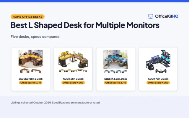 Best L Shaped Desk for Multiple Monitors (2026)