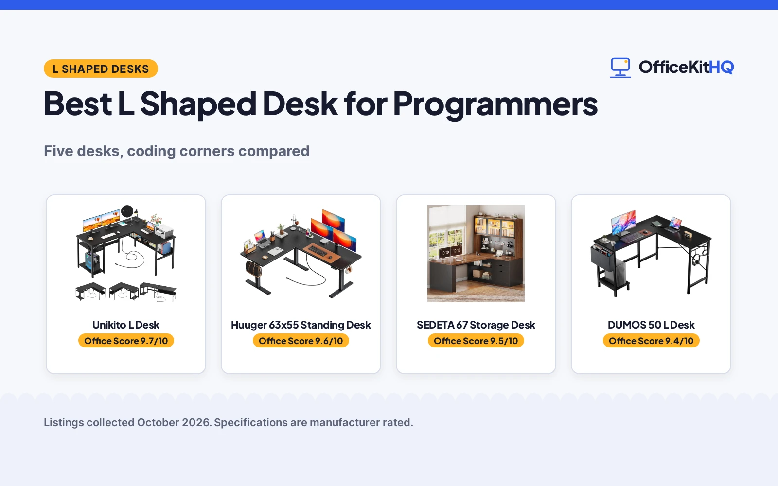 Best L Shaped Desk for Programmers (2026): 5 Compared