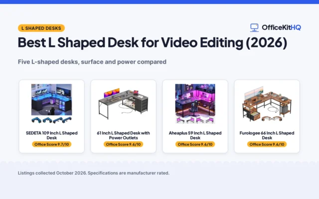Best L Shaped Desk for Video Editing (2026): 5 Compared