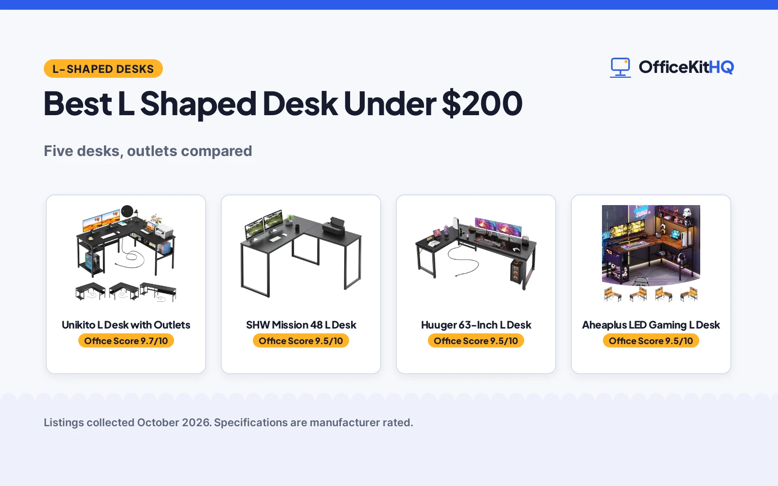 Best L Shaped Desk Under $200 (2026): 5 Compared