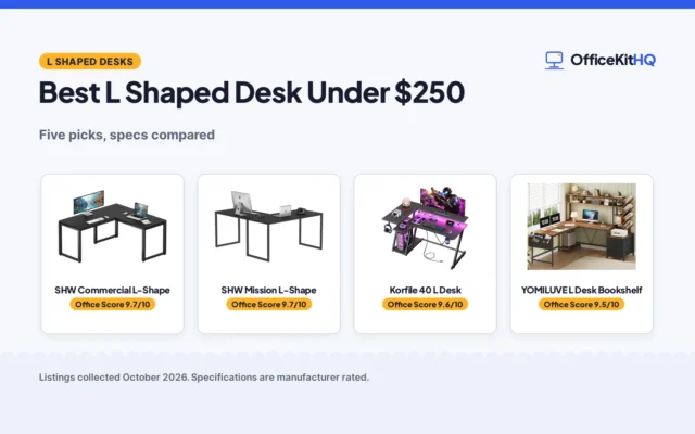 Best L Shaped Desk Under $250 (2026): 5 Picks Compared