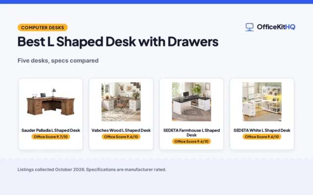 Best L Shaped Desk with Drawers (2026): 5 Compared