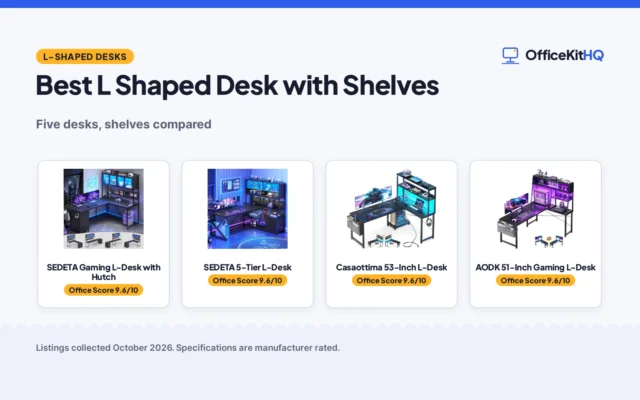 Best L Shaped Desk with Shelves: 5 Picks Compared