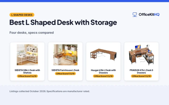 Best L Shaped Desk with Storage: 4 Desks Compared