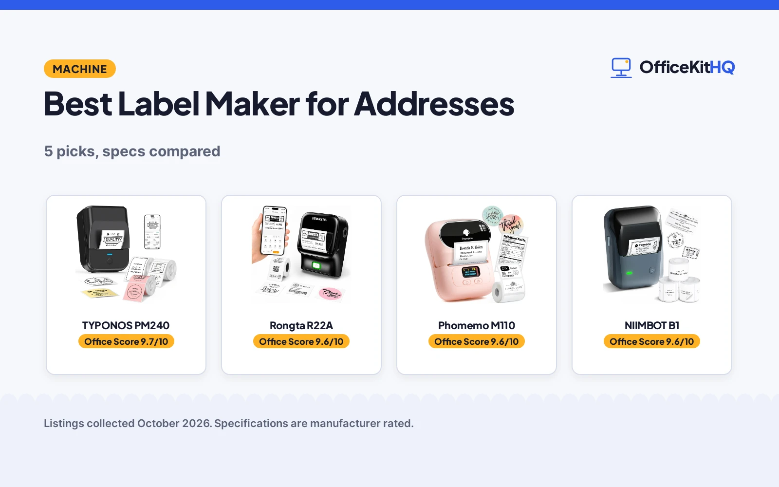 Best Label Maker for Addresses (2026): 5 Compared