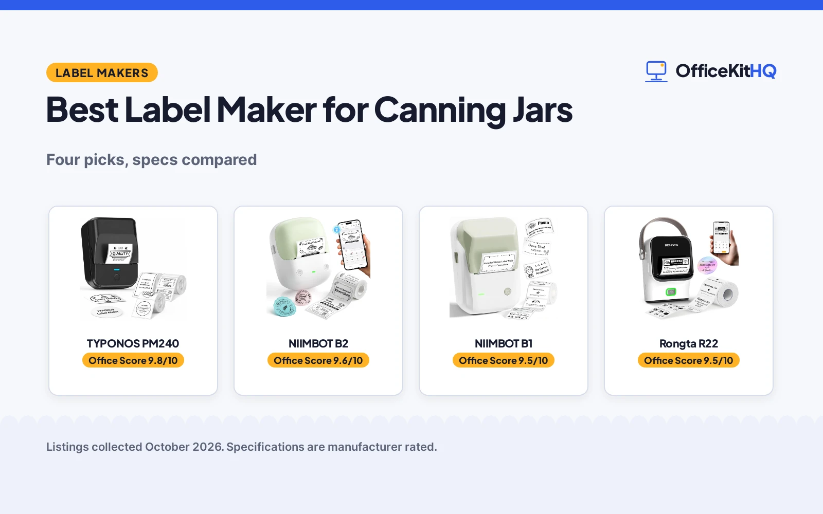 Best Label Maker for Canning Jars (2026): 4 Compared