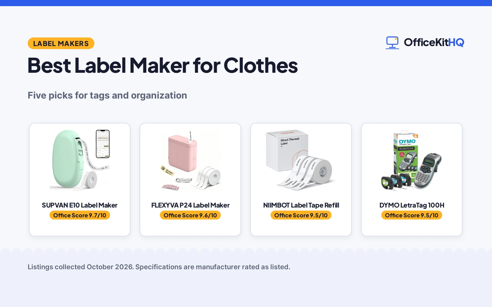 Best Label Maker for Clothes (2026): 5 Picks Compared