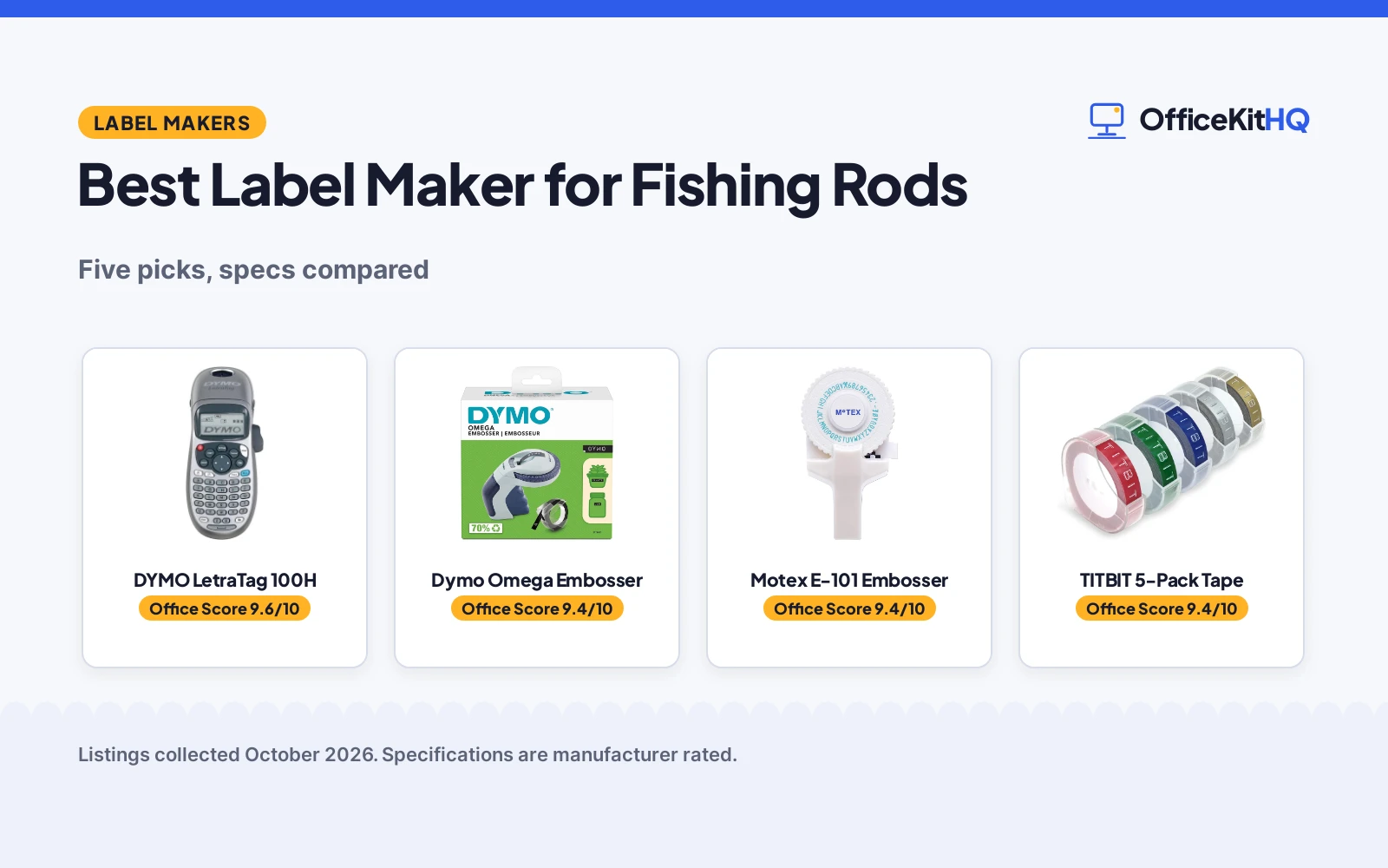 Best Label Maker for Fishing Rods (2026): 5 Compared