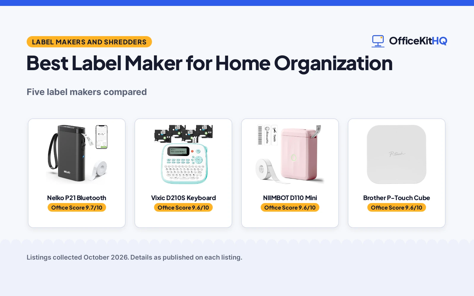 Best Label Maker for Home Organization (2026): 5 Compared